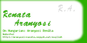 renata aranyosi business card