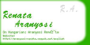 renata aranyosi business card